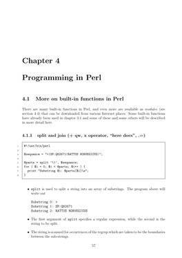 Chapter 4 Programming in Perl