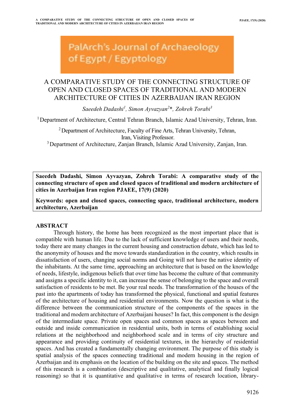 A Comparative Study of the Connecting Structure Of