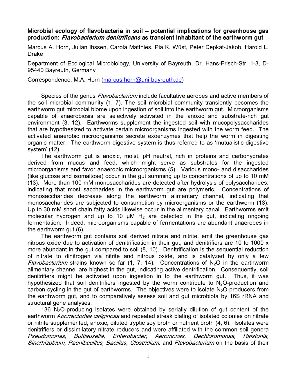 Microbial Ecology of Flavobacteria in Soil