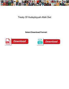 Treaty of Hudaybiyyah Allah Swt