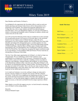 Hilary Term 2019