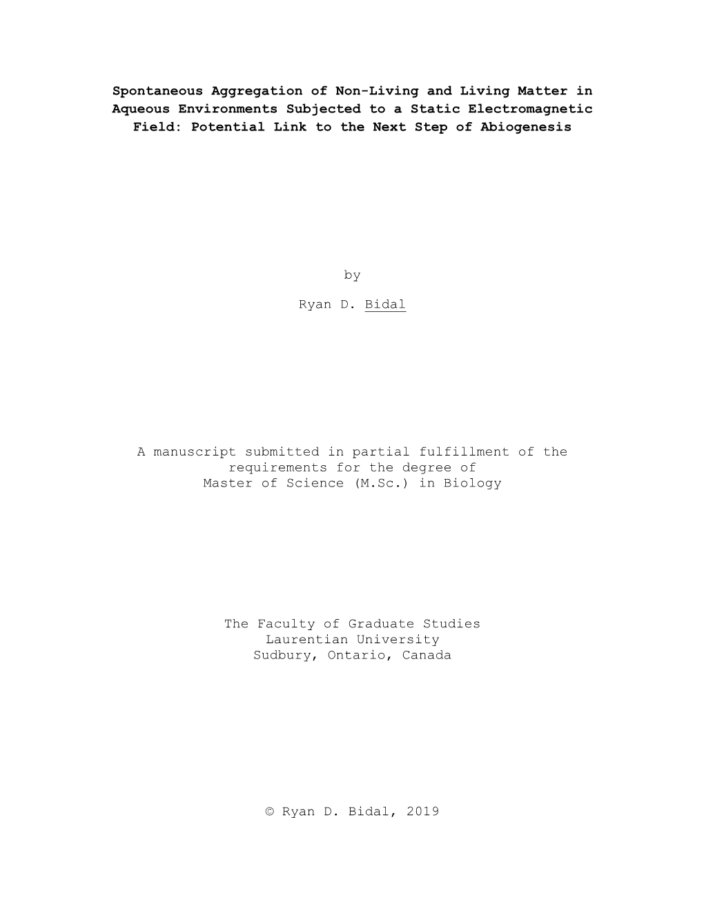 Bidal M.Sc. Thesis 2019.Pdf