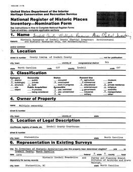 National Register of Historic Places Inventory Nomination Form