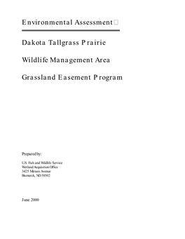 Land Protection Plan, Dakota Tallgrass Prairie Wildlife
