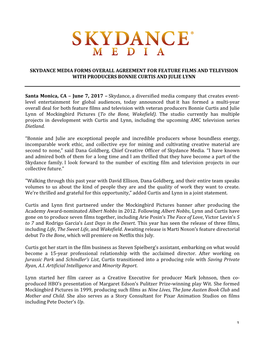1 Skydance Media Forms Overall Agreement For