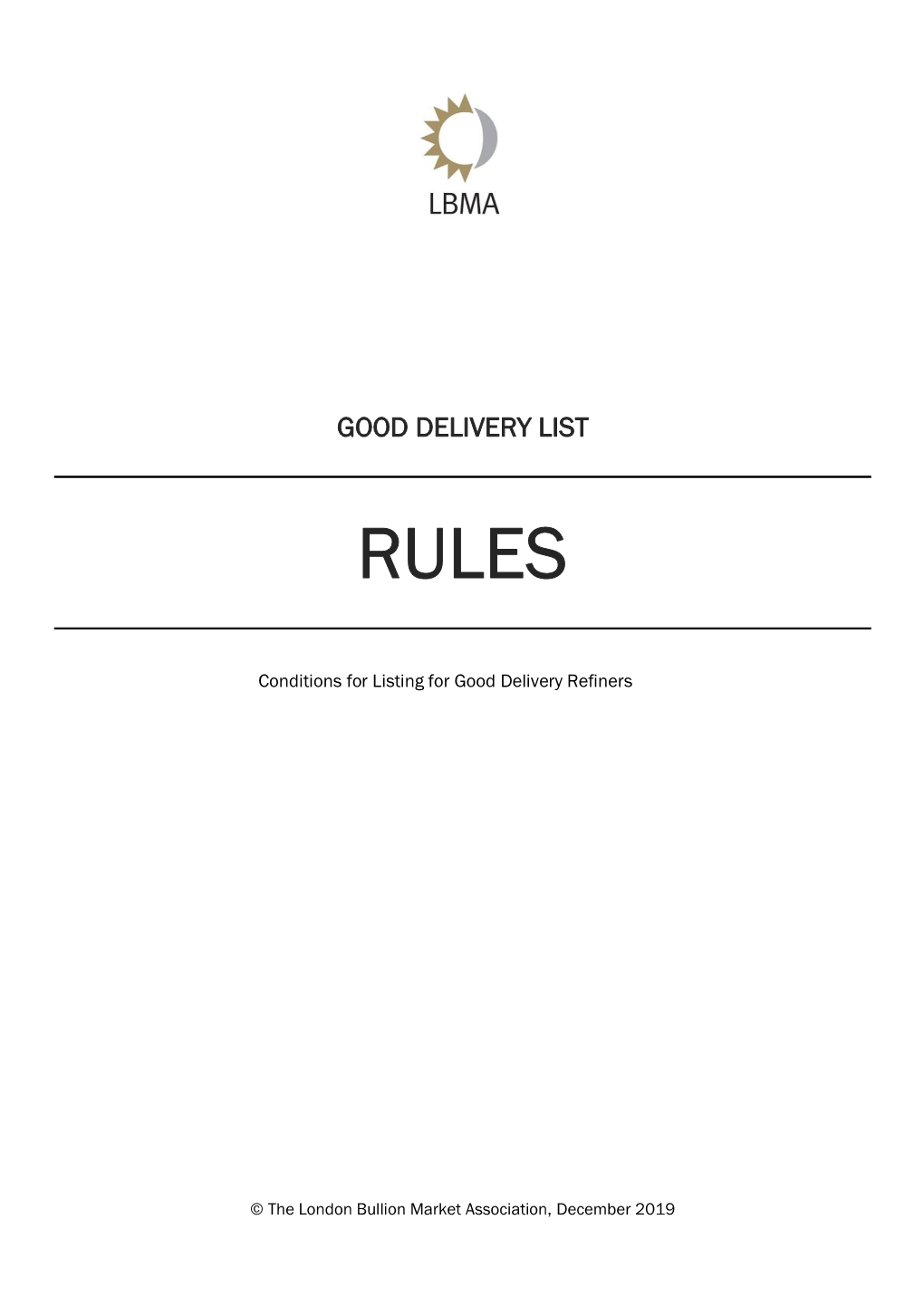 Good Delivery List