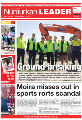 Moira Misses out in Sports Rorts Scandal Professional Service Tailored to Your Needs Continued from Front Page