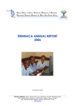 ERNWACA 2006 Annual Report 2007 11 16 FINAL with Annexes