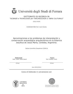 Università Degli Studi Di Ferrara