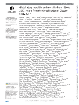 Global Injury Morbidity and Mortality from 1990 to 2017