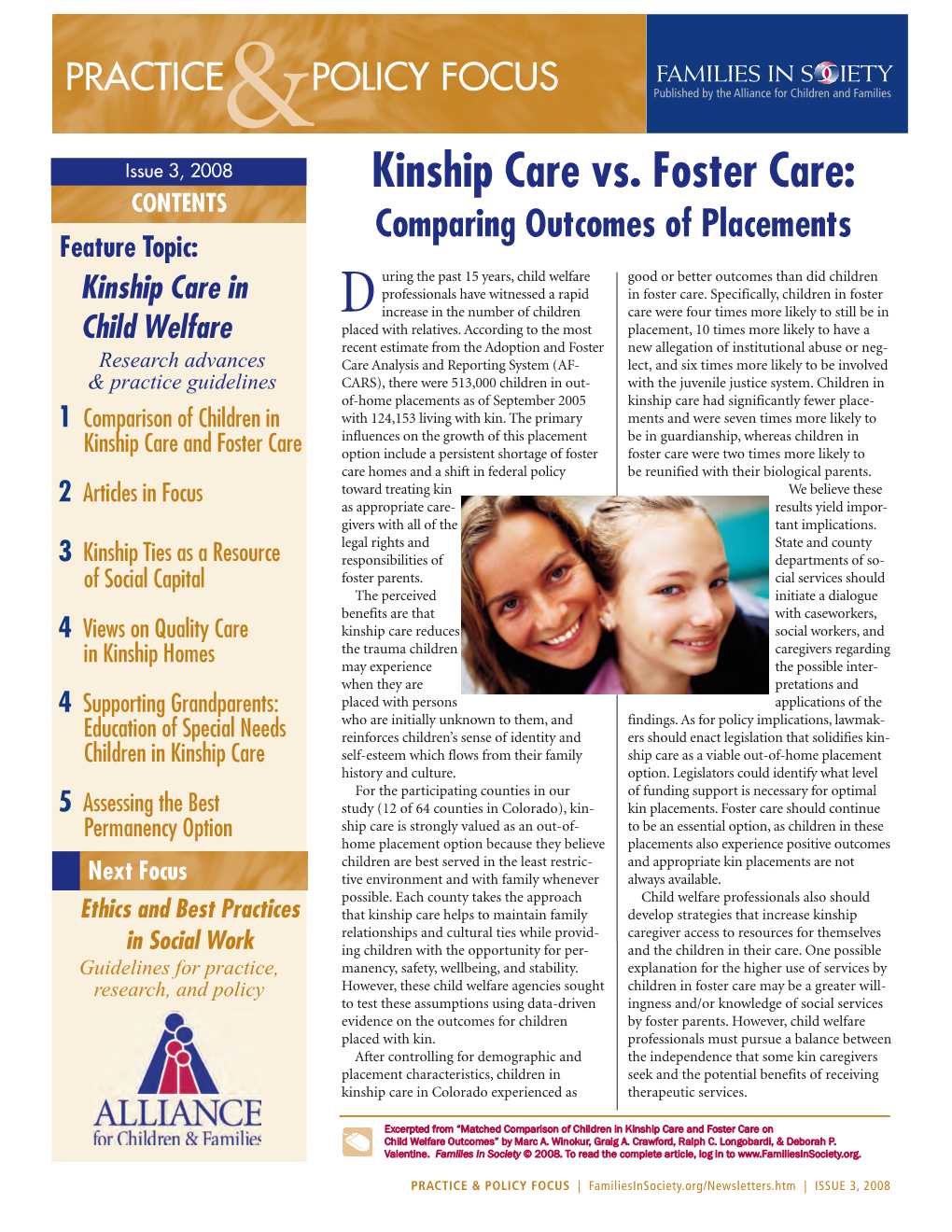Kinship Care Vs. Foster Care