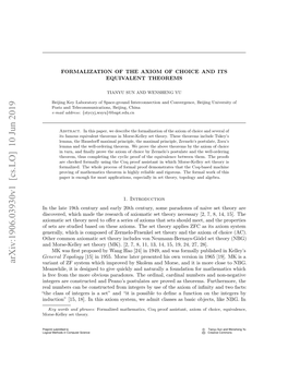 Formalization of the Axiom of Choice and Its Equivalent Theorems
