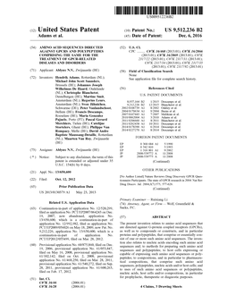 (12) United States Patent (10) Patent No.: US 9,512,236 B2 Adams Et Al