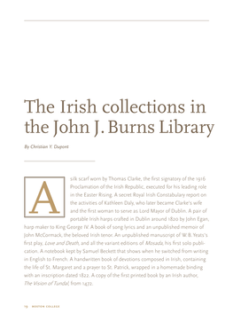The Irish Collections in the John J. Burns Library