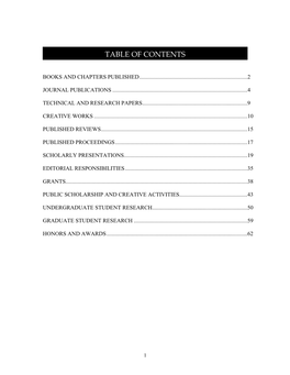 Table of Contents