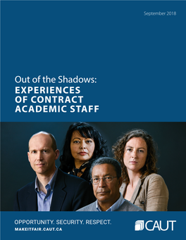 Out of the Shadows: EXPERIENCES of CONTRACT ACADEMIC STAFF • 2 •