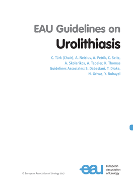 EAU Guidelines on Urolithiasis 2017 V2