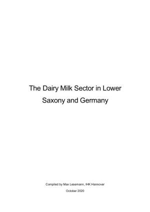 The Dairy Milk Sector in Lower Saxony and Germany