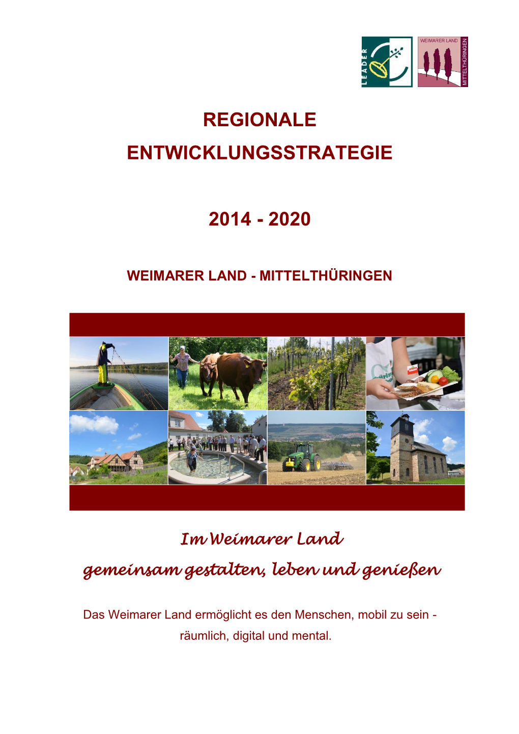 Regionale Entwicklungsstrategie 2014 Bis 2020 Eingearbeitet