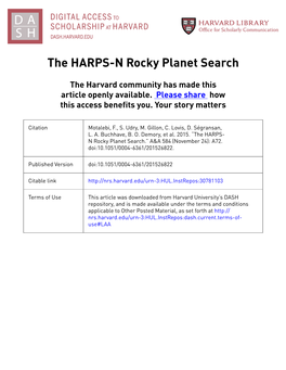 The HARPS-N Rocky Planet Search