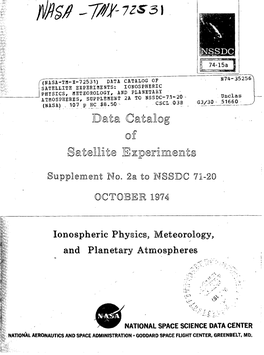 Of Satellite Experiments