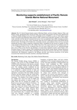 Monitoring Supports Establishment of Pacific Remote Islands Marine National Monument