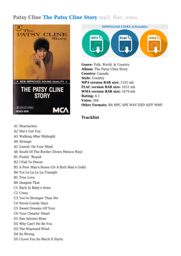 The Patsy Cline Story Mp3, Flac, Wma