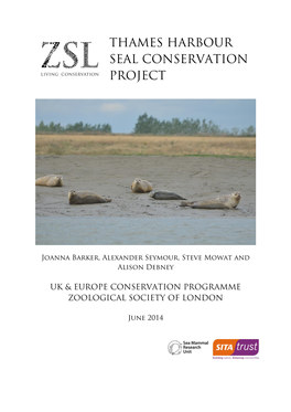 Thames Harbour Seal Conservation Project