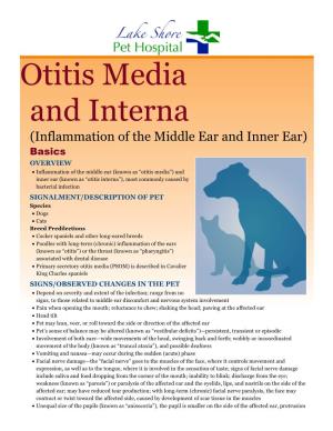 Otitis Media and Interna