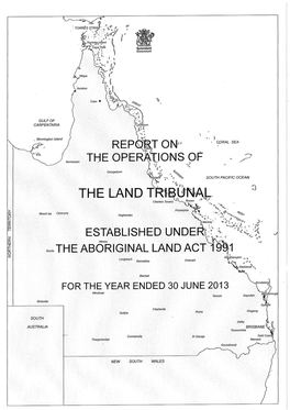 Aboriginal and Torres Strait Islander Land Tribunals Annual Report 2012-2013