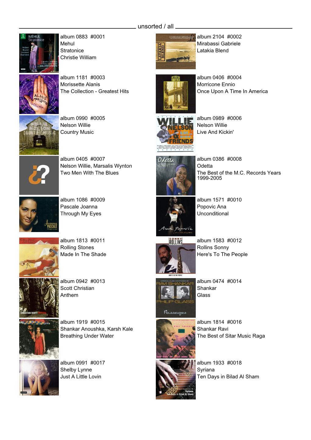 Music Catalog