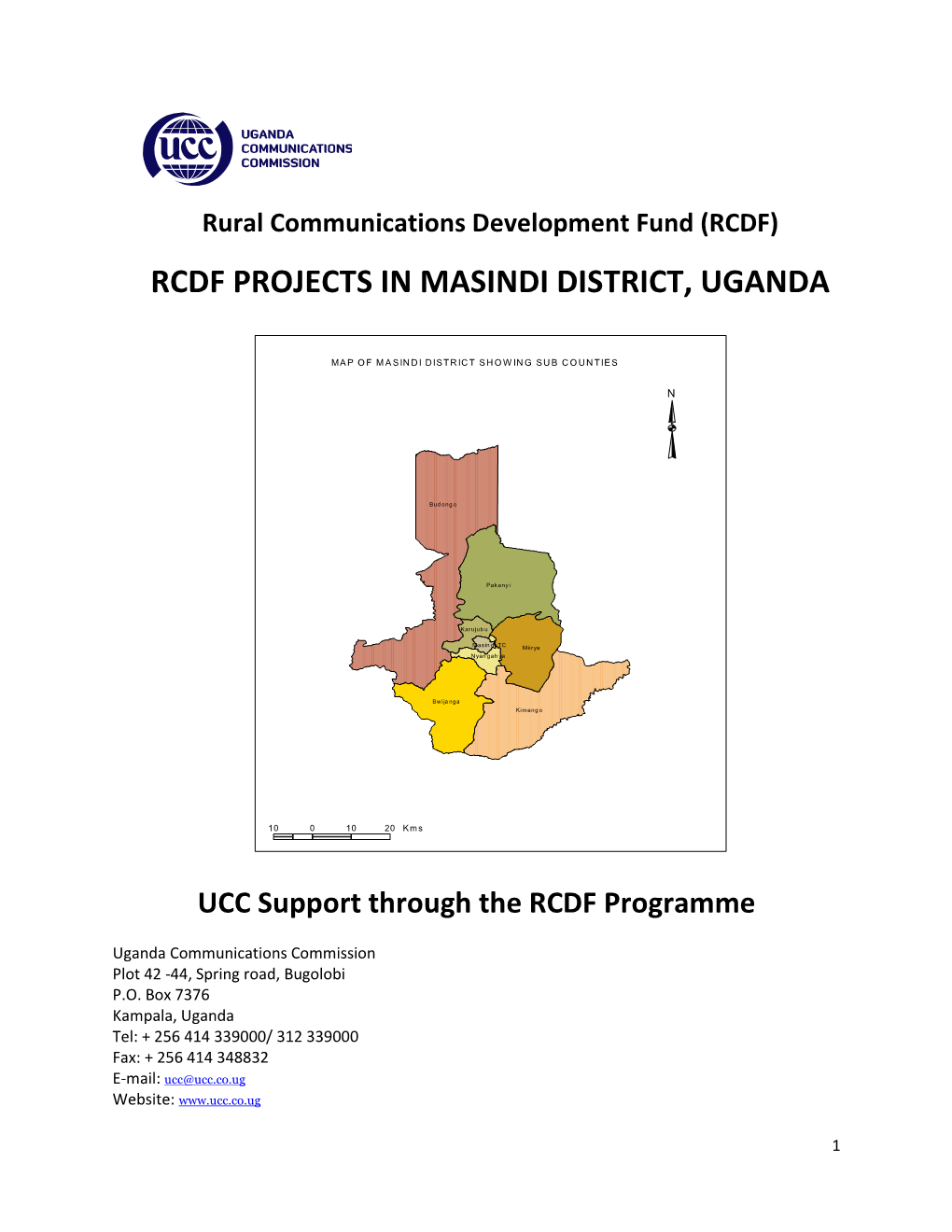 Rcdf Projects in Masindi District, Uganda