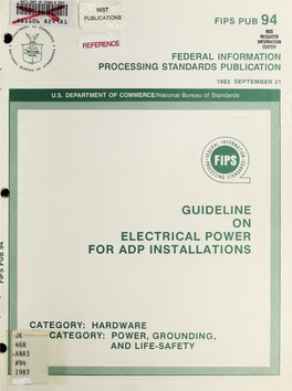 Guideline on Electrical Power for Adp Installations