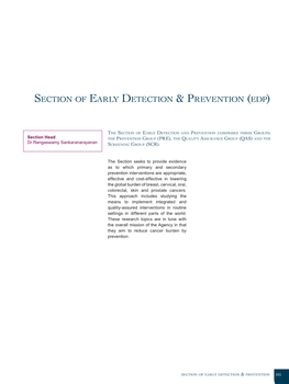 Section of Early Detection & Prevention (Edp)
