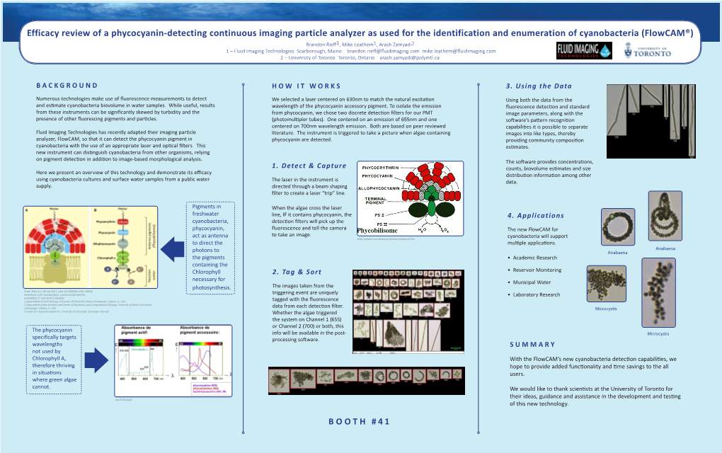 Efficacy Review of a Phycocyanin-Detecting Continuous