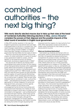 Combined Authorities – the Next Big Thing?