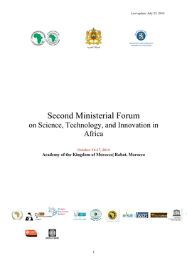 Second Ministerial Forum on Science, Technology, and Innovation in Africa