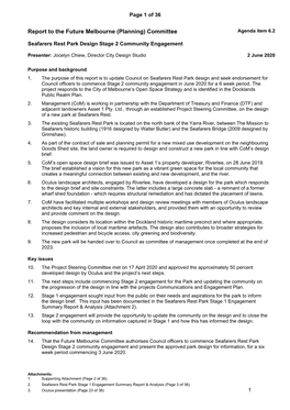Report to the Future Melbourne (Planning) Committee Agenda Item 6.2