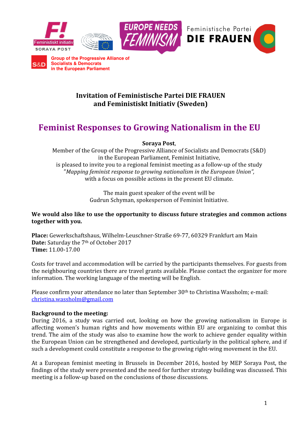 Feminist Responses to Growing Nationalism in the EU