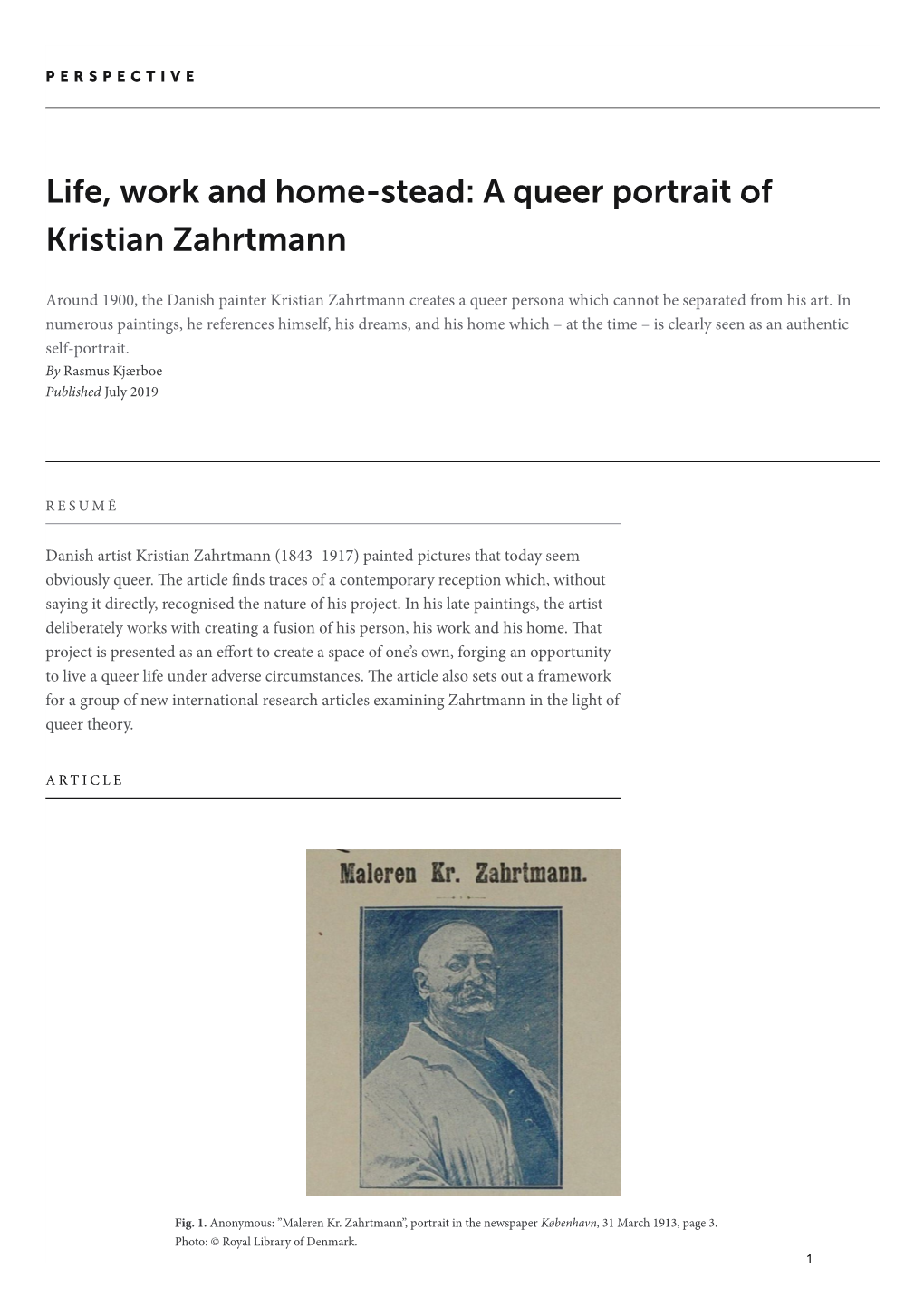 A Queer Portrait of Kristian Zahrtmann