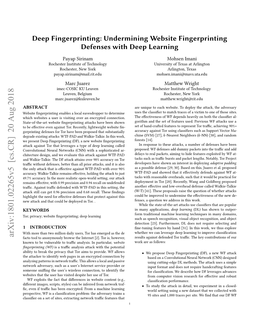 Undermining Website Fingerprinting Defenses with Deep Learning