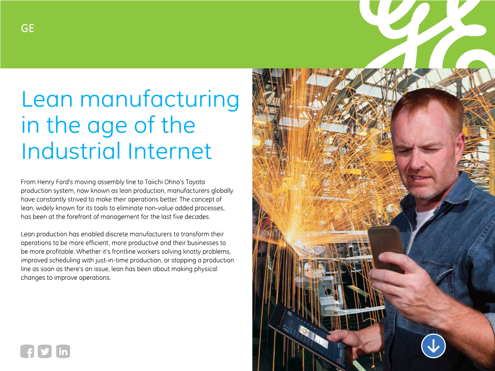 Lean Manufacturing in the Age of the Industrial Internet