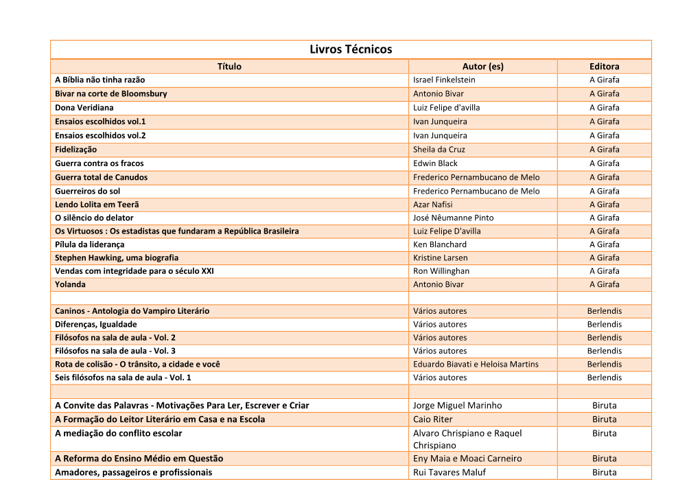 Livros Técnicos