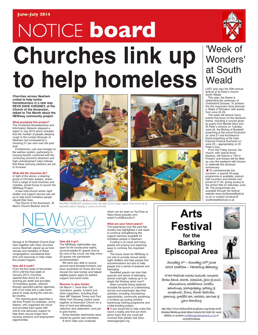 NOTICE Board 'Week of Wonders' Churches Link up at South Weald LAST Year Was the 50Th Annual Festival at St Peter’S Church, to Help Homeless South Weald
