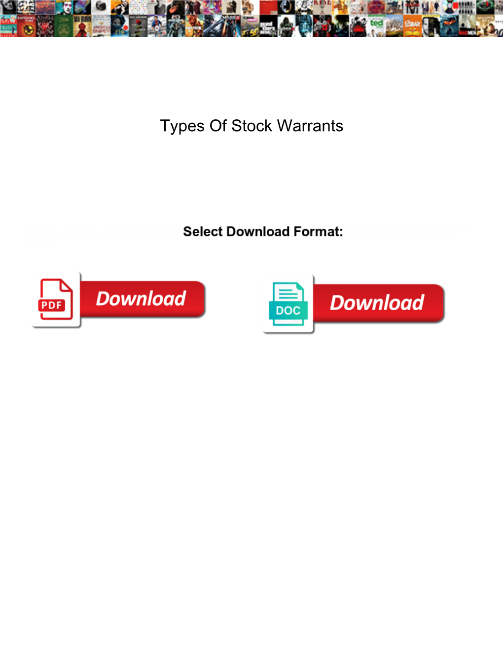 Types of Stock Warrants