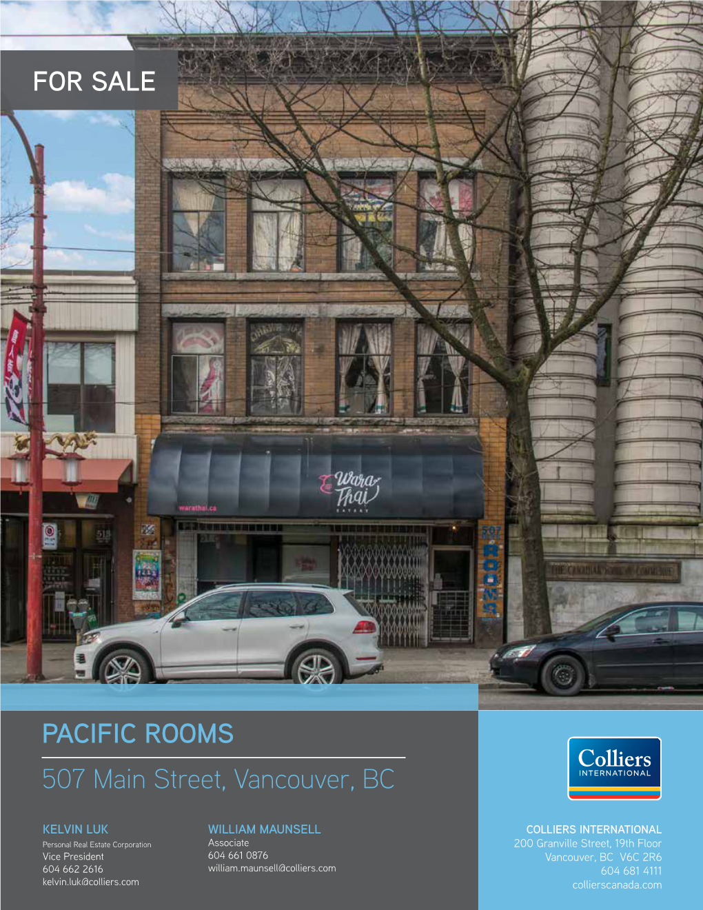PACIFIC ROOMS 507 Main Street, Vancouver, BC