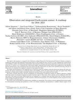 Observation and Integrated Earth-System Science: a Roadmap for 2016Â€“2025