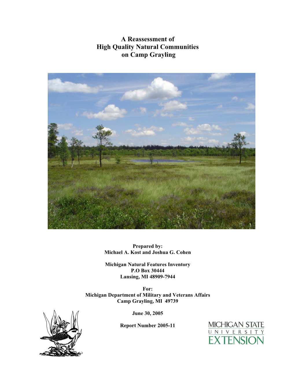 A Reassessment of High Quality Natural Communities on Camp Grayling