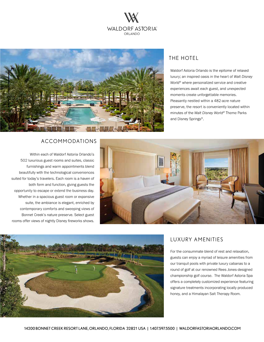 The Hotel Accommodations Luxury Amenities