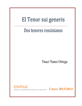 El Tenor Su Generis